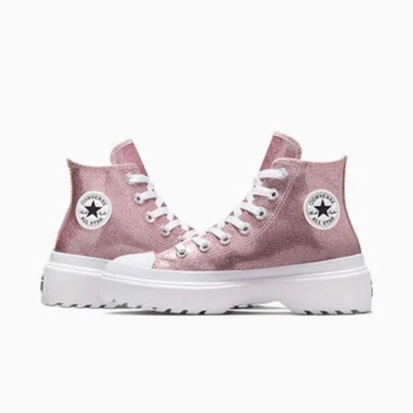 Converse Chuck Taylor All Star Lugged Glitter Hightop Sneaker Shoes Size 8 - Picture 13 of 16